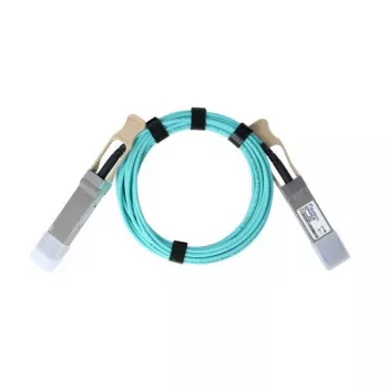 Cabo de fibra ótica InfiniBand BlueOptics 470-ABOC-BO QSFP28 AOC 30 m aqua