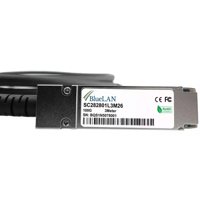 Cabo de fibra ótica InfiniBand BlueOptics 470-ABPY 1 m QSFP28 preto