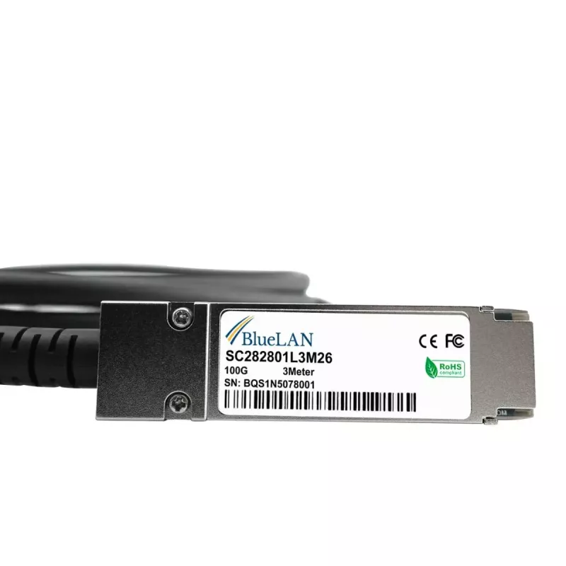 Cabo de fibra ótica InfiniBand BlueOptics 470-ABQG 2 m QSFP28 preto