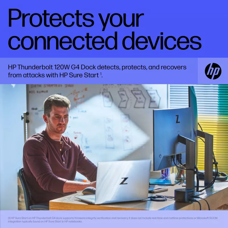 Estação de acoplamento HP Thunderbolt Dock 120W G4 com fios preta