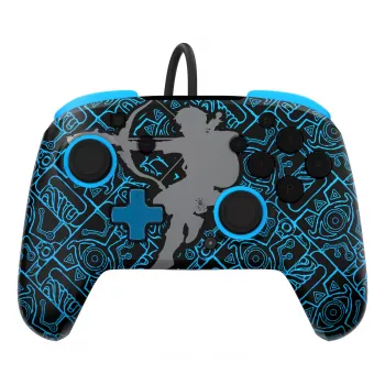 Comando PDP Nintendo Switch Sheikah Shoot REMATCH GLOW, gamepad, Nintendo Switch, Nintendo Switch Lite, Nintendo Switch OLED, D-pad, botão Home, analógico/digital, com fio, USB