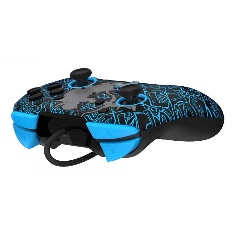 Comando PDP Nintendo Switch Sheikah Shoot REMATCH GLOW, gamepad, Nintendo Switch, Nintendo Switch Lite, Nintendo Switch OLED, D-pad, botão Home, analógico/digital, com fio, USB