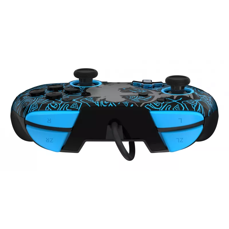 Comando PDP Nintendo Switch Sheikah Shoot REMATCH GLOW, gamepad, Nintendo Switch, Nintendo Switch Lite, Nintendo Switch OLED, D-pad, botão Home, analógico/digital, com fio, USB