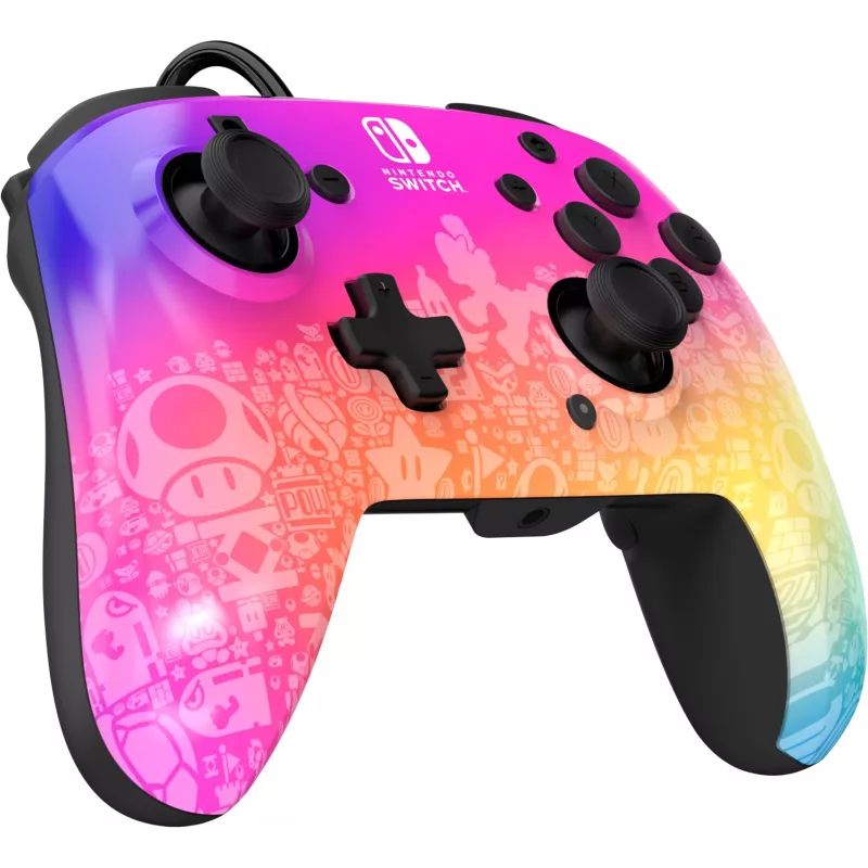 Comando com fio PDP REMATCH: Star Spectrum para Nintendo Switch, Nintendo Switch - modelo OLED