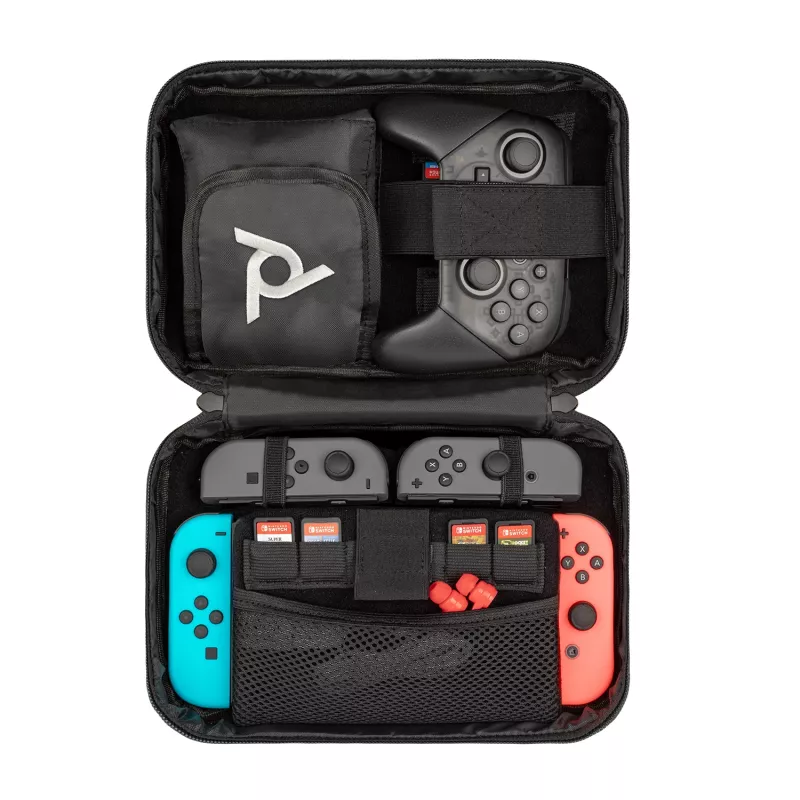 Mala PDP Commuter Case - Elite Edition, capa, Nintendo, preto, cinzento, Nintendo Switch, Nintendo Switch Lite, Nintendo Switch OLED, à prova de quedas, à prova de riscos, fecho de correr