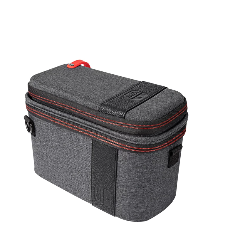 Mala de transporte para consola de jogos PDP 500-141-EU, estojo rígido, Nintendo, cinzento