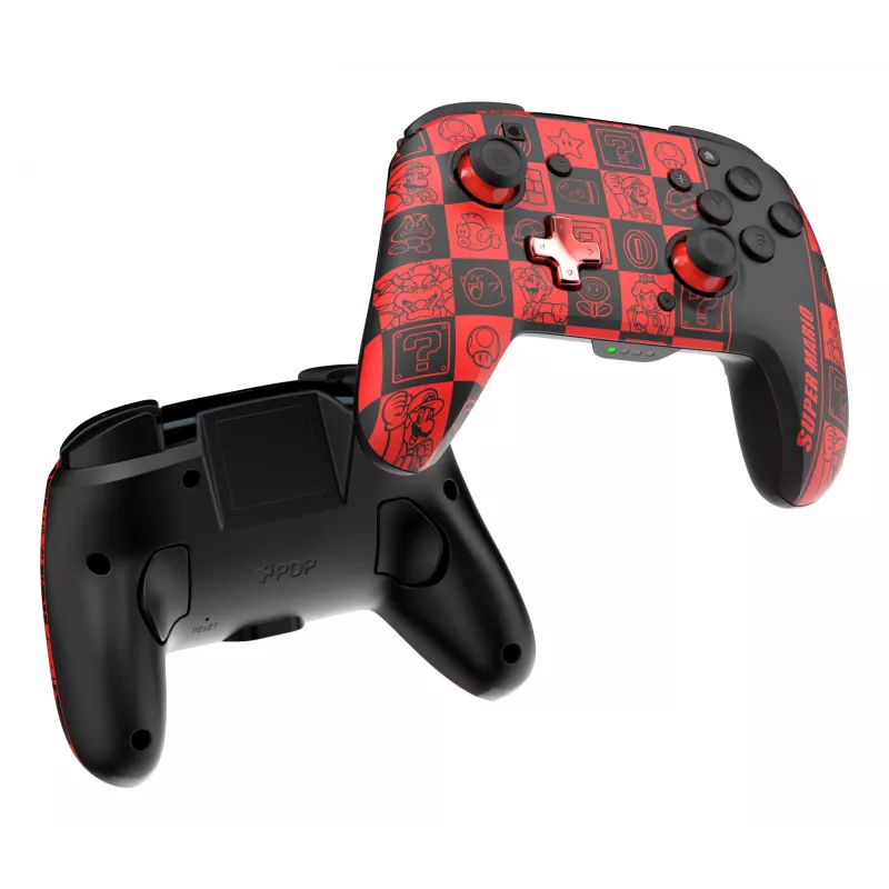 Gamepad PDP REMATCH GLOW preto, verde, vermelho, analógico/digital, Nintendo Switch, Nintendo Switch OLED