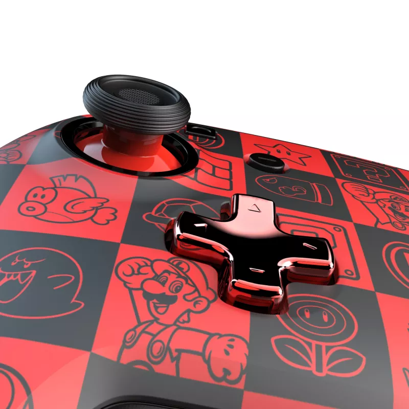 Gamepad PDP REMATCH GLOW preto, verde, vermelho, analógico/digital, Nintendo Switch, Nintendo Switch OLED