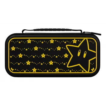 Mala de viagem PDP Travel Case Plus GLOW: Super Star, para Nintendo Switch, Nintendo Switch Lite, Nintendo Switch - modelo OLED