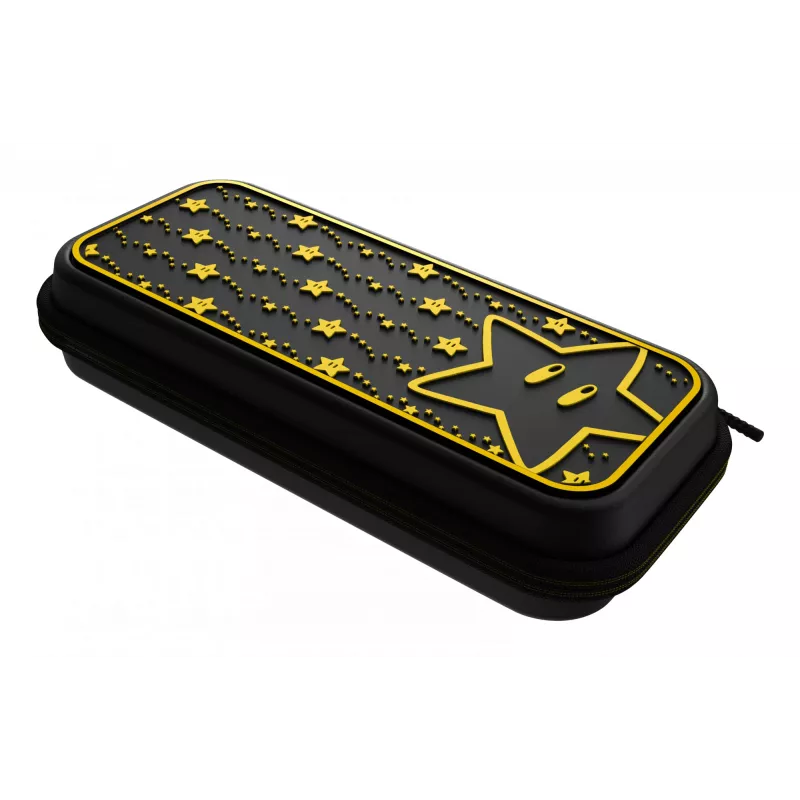 Mala de viagem PDP Travel Case Plus GLOW: Super Star, para Nintendo Switch, Nintendo Switch Lite, Nintendo Switch - modelo OLED