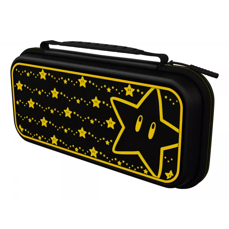 Mala de viagem PDP Travel Case Plus GLOW: Super Star, para Nintendo Switch, Nintendo Switch Lite, Nintendo Switch - modelo OLED