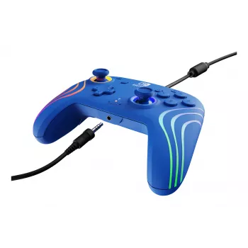 Gamepad USB PDP Afterglow Wave azul, analógico/digital, Nintendo Switch, Nintendo Switch OLED