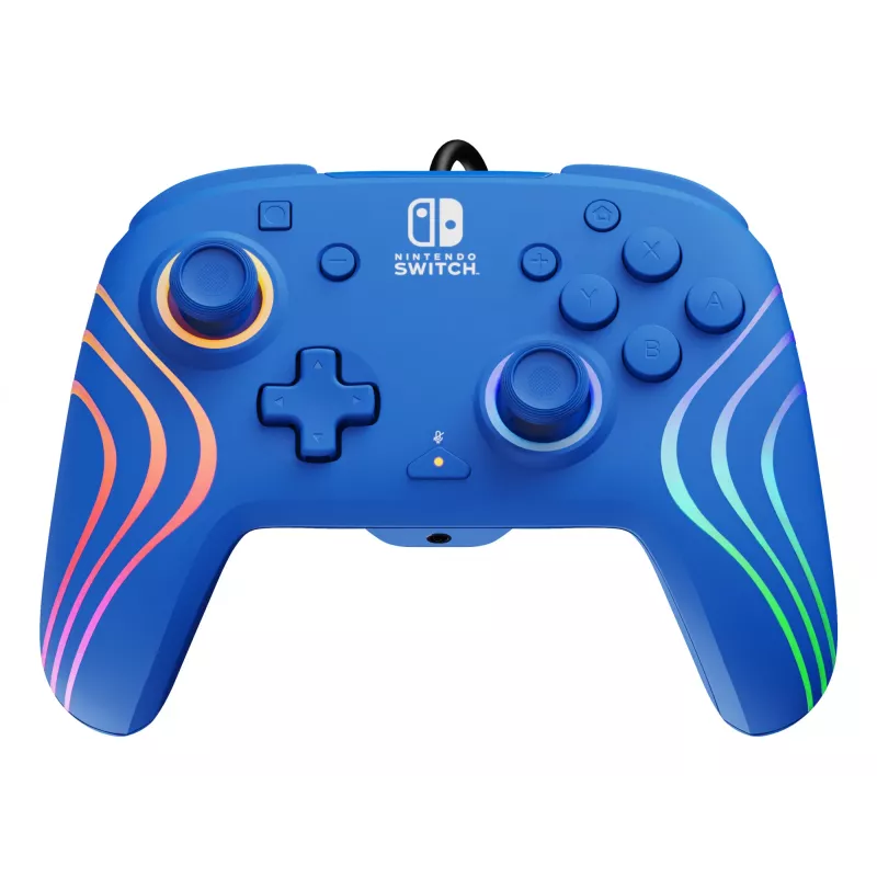 Gamepad USB PDP Afterglow Wave azul, analógico/digital, Nintendo Switch, Nintendo Switch OLED