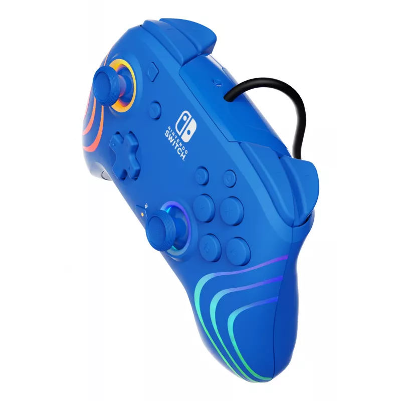 Gamepad USB PDP Afterglow Wave azul, analógico/digital, Nintendo Switch, Nintendo Switch OLED