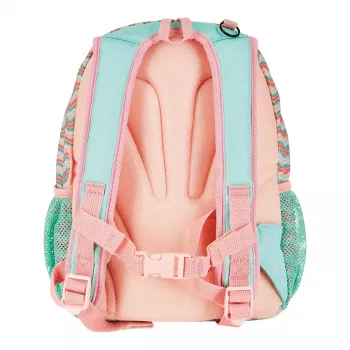 Mochila escolar Herlitz Rookie Sweet Jungle verde pêssego poliéster