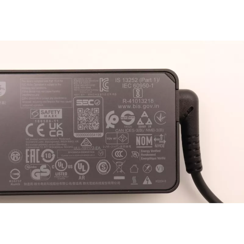 Fonte de alimentação 65W USB Type-C Lenovo 5A10W86254 — fonte de alimentação USB-C 65W para portáteis e dispositivos compatíveis