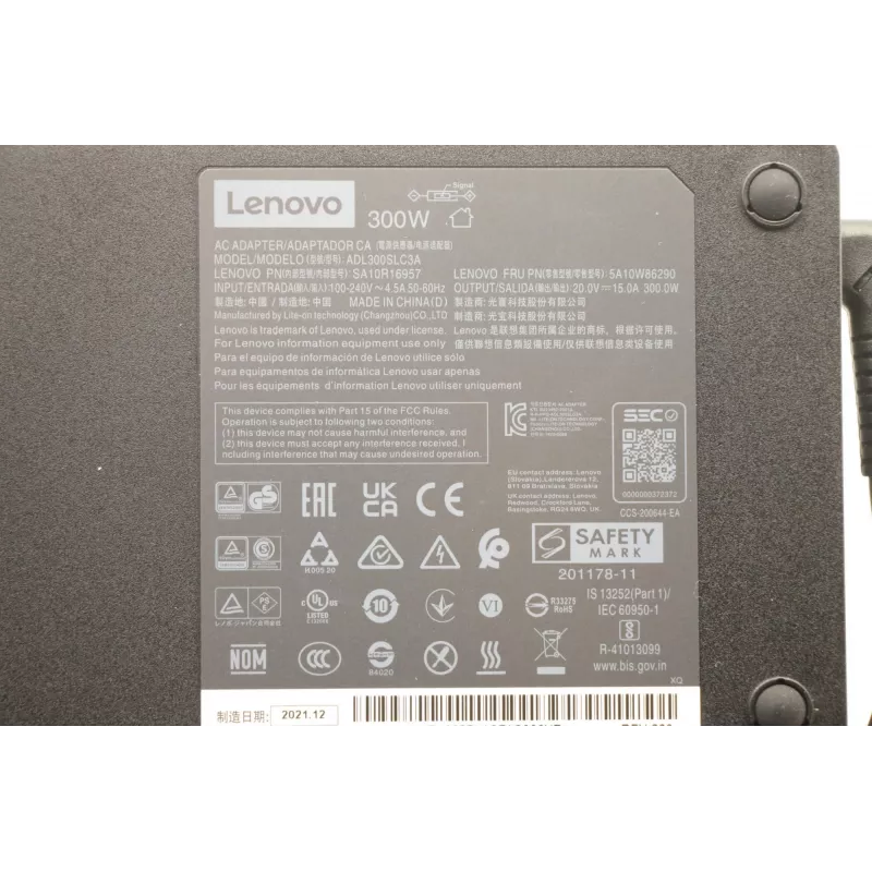 Lenovo 5A10W86290 fonte de alimentação/adaptador Interior 300 W preto