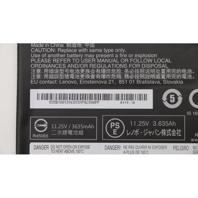 Lenovo 5B10Q13163 bateria para portátil Chromebook L17M3PB0, 11,25 V, 42 Wh, de 3 células