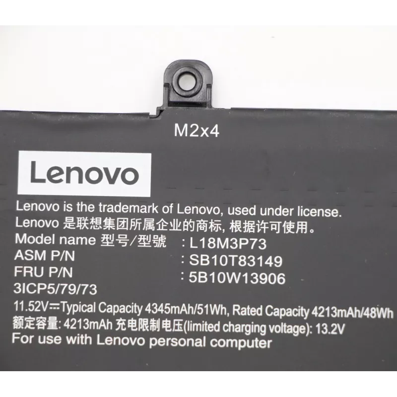 Bateria interna Lenovo 5B10W13906 50Wh para portáteis Lenovo compatíveis