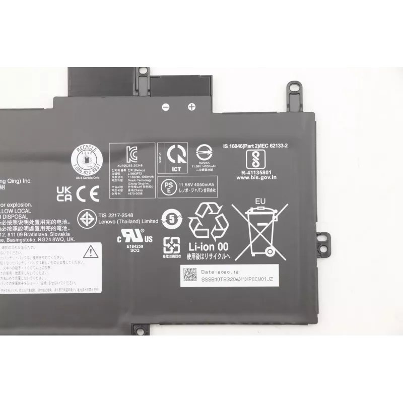 Bateria interna Lenovo 5B10W13963 48,2 Wh iões de lítio para portáteis Lenovo compatíveis
