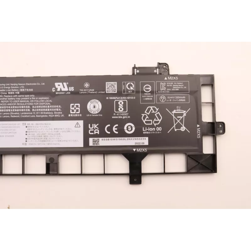 Bateria interna para portátil Lenovo 5B10W51868 4 células 52,5 Wh para portáteis Lenovo compatíveis