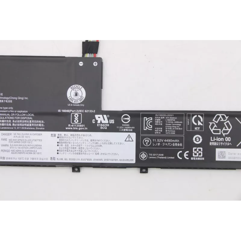 Bateria Lenovo 11,52 V 52,5 Wh iões de lítio 5B10X49072 para portáteis Lenovo compatíveis