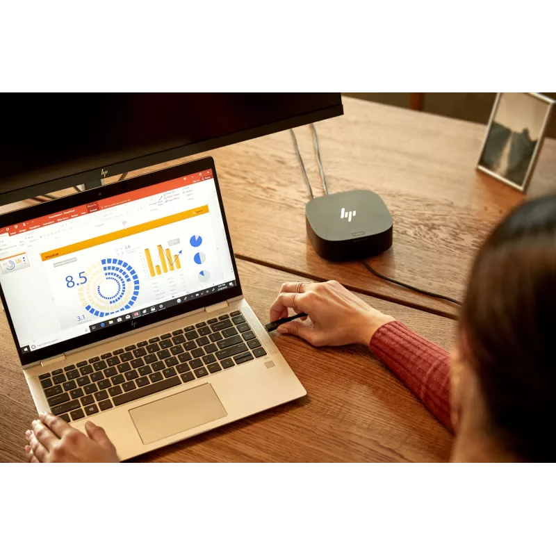 Estação de acoplamento com fios HP USB-C/A Universal Dock G2 preta 5TW13ET