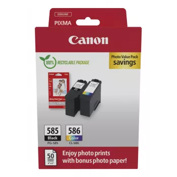 Cartucho de tinta Canon PG-585/CL-586 PVP 2 unidades original preto, ciano, magenta, amarelo