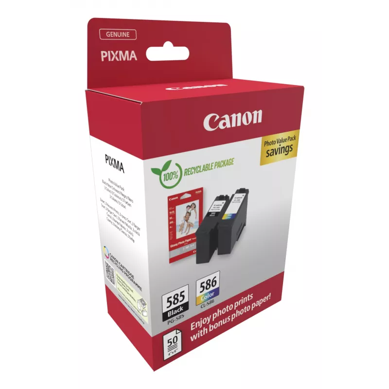 Cartucho de tinta Canon PG-585/CL-586 PVP 2 unidades original preto, ciano, magenta, amarelo