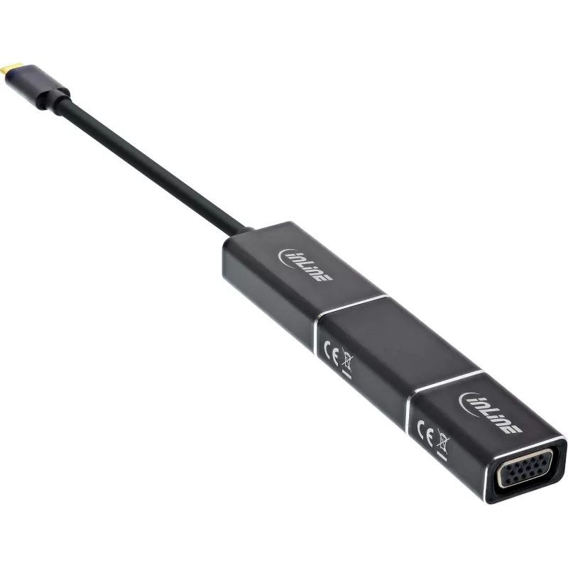 Conjunto de conversor de vídeo USB InLine 6-em-1, 4K/60Hz preto