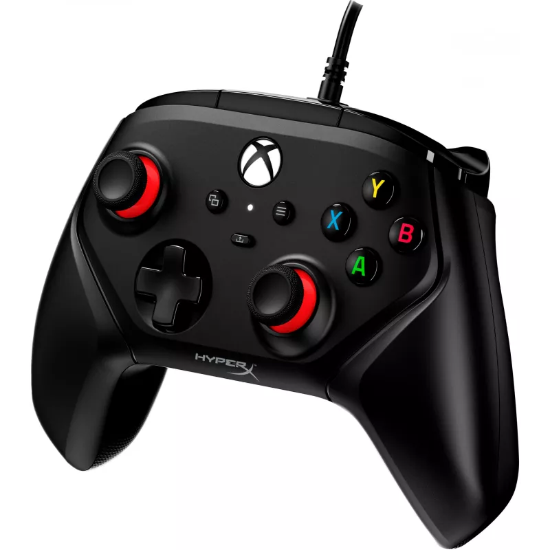 Comando de jogos HyperX 6L366AA preto USB com fios para PC Xbox One Series S X