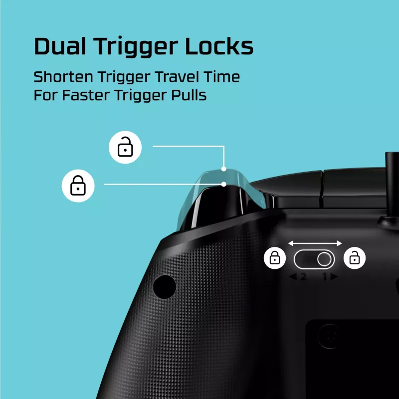 Comando de jogos HyperX 6L366AA preto USB com fios para PC Xbox One Series S X