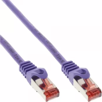 Cabo de patch InLine Cat6 S/FTP PiMF RJ-45–RJ-45 250 MHz PVC violeta 1,5 m
