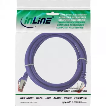 Cabo de patch InLine Cat6 S/FTP PiMF RJ-45–RJ-45 250 MHz PVC violeta 1,5 m