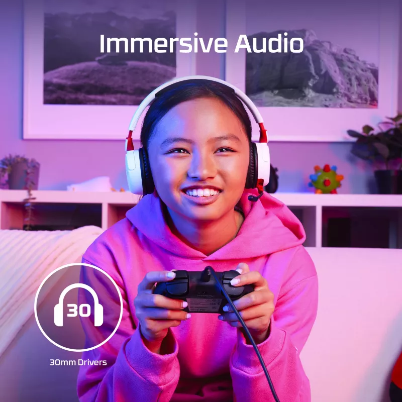 HyperX Cloud Mini - headset gaming sem fios (branco)