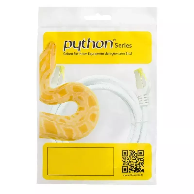 Cabo de rede Python 8070PY-075W RJ-45 Cat7 7,5 m branco