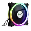 Inter-Tech Argus RS-04 conjunto de ventoinhas RGB, 3x 120 mm com fita LED de 50 cm e telecomando, preto