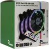Inter-Tech Argus RS-04 conjunto de ventoinhas RGB, 3x 120 mm com fita LED de 50 cm e telecomando, preto