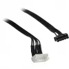 Inter-Tech Argus RS-04 conjunto de ventoinhas RGB, 3x 120 mm com fita LED de 50 cm e telecomando, preto
