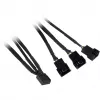 Inter-Tech Argus RS-04 conjunto de ventoinhas RGB, 3x 120 mm com fita LED de 50 cm e telecomando, preto