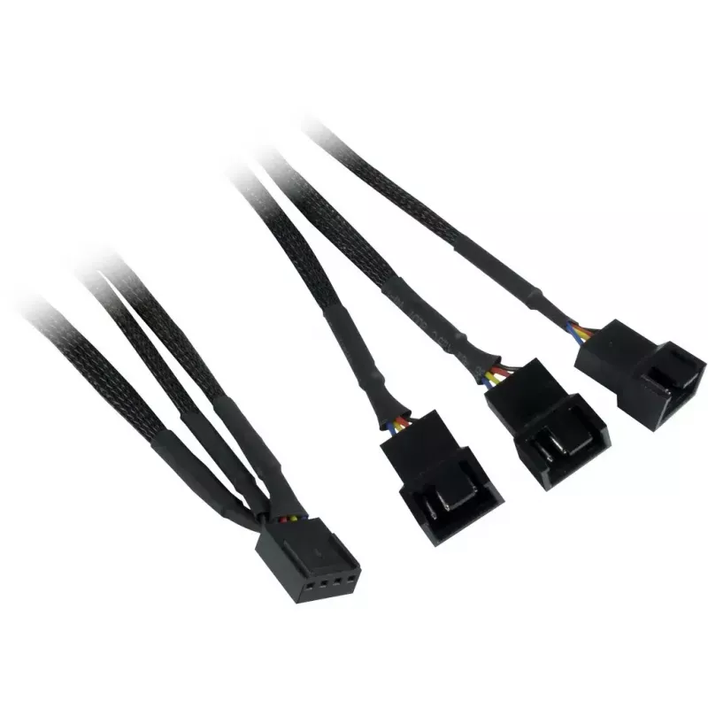 Inter-Tech Argus RS-04 conjunto de ventoinhas RGB, 3x 120 mm com fita LED de 50 cm e telecomando, preto