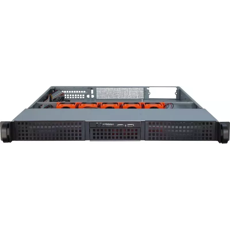 Caixa de servidor Inter-Tech 1U-10265 Rack preta