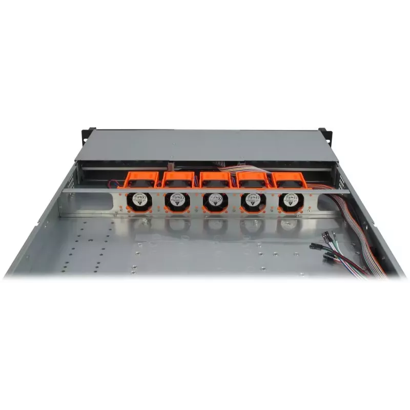 Caixa de servidor Inter-Tech 1U-10265 Rack preta