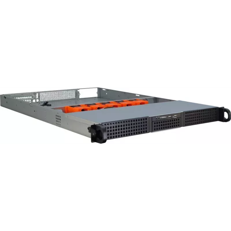 Caixa de servidor Inter-Tech 1U-10265 Rack preta