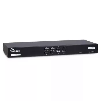 Switch KVM Inter-Tech AS-9108HA para montagem em rack preto