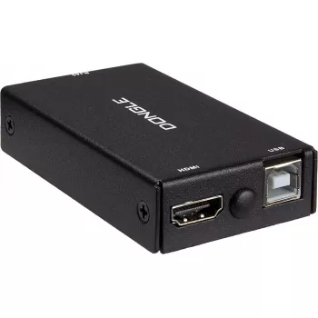 Adaptador de interface KVM INTER-TECH KT-150H RJ-45 (host) para saída HDMI, com fios, máx. 1980×1080, metal, preto