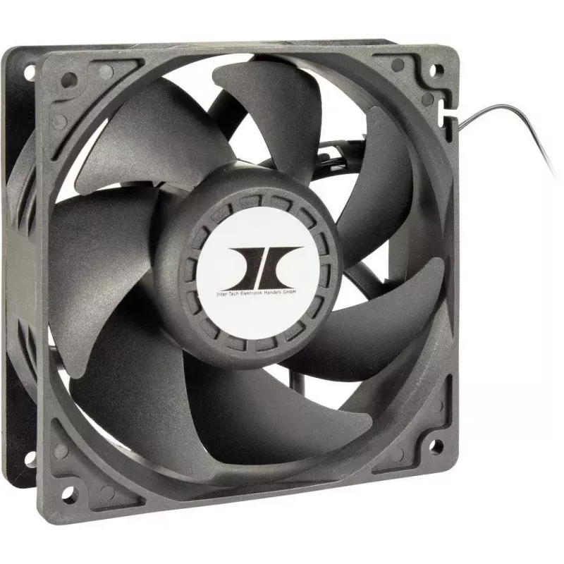 Ventoinha Inter-Tech 88887368 sistema de refrigeração para computador 12 cm preto 3 unidades