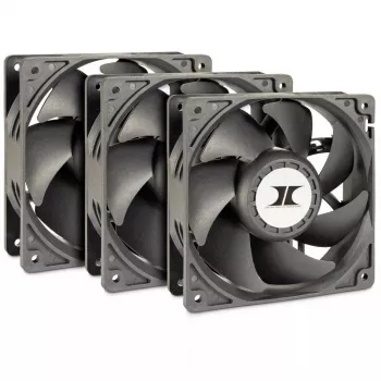 Ventoinha Inter-Tech 88887368 sistema de refrigeração para computador 12 cm preto 3 unidades