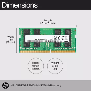 Módulo de memória HP 16GB DDR4 3200 SODIMM