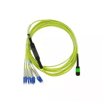 Cabo de fibra ótica InfiniBand BlueOptics 5 m MTP 4x LC verde